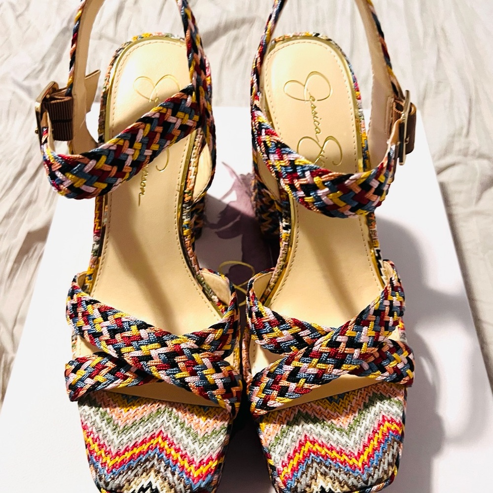 Jessica Simpson Multi-Colored Platform Sandals